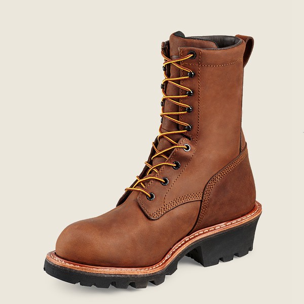 Bottes de Sécurité Red Wing - Loggermax - 9-Inch Waterproof Toe - Marron - Homme 168FDPAXQ